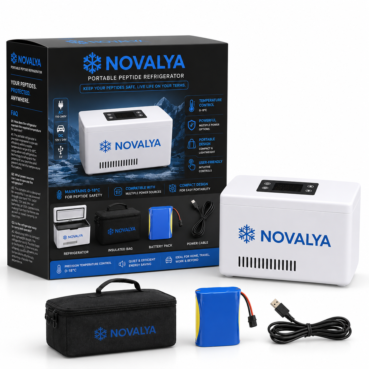 The Novalya ColdVault™ - Portable Refrigerator