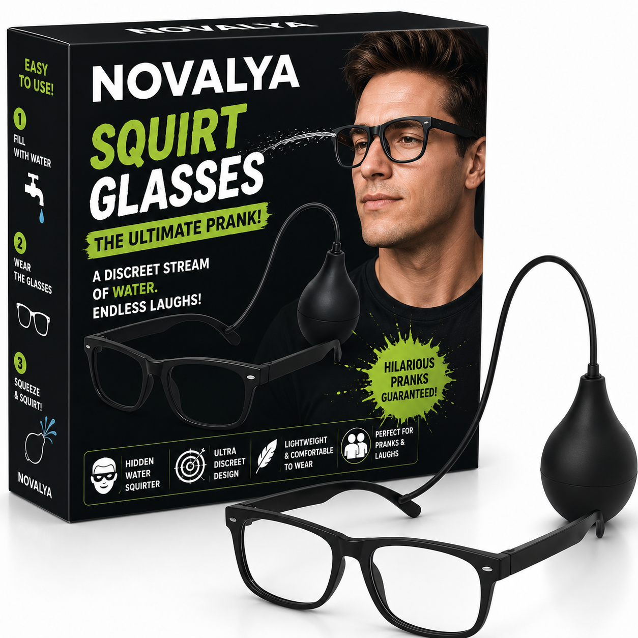 Novalya SquirtShot™ Glasses – Stealth Water Prank